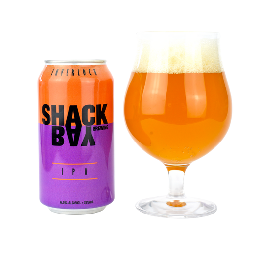 Shack Bay Brewing IPA Can and Glass pour