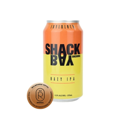Shack Bay Brewing Hazy IPA can on a white background